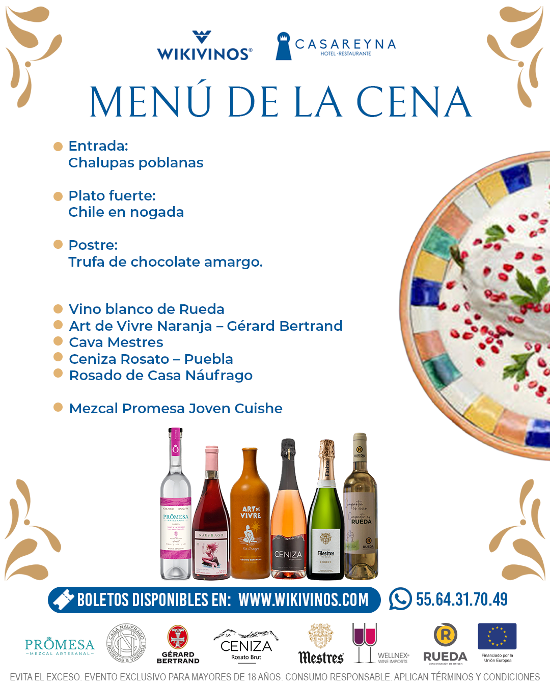 Cena Maridaje Chile en Nogada 2026 – 6ª edición - CasaReyna